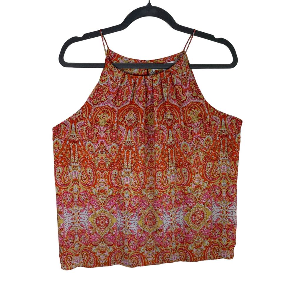 Violet & Claire Colorful Lightweight Spaghetti Strap Racerback Tank Blouse Sz M